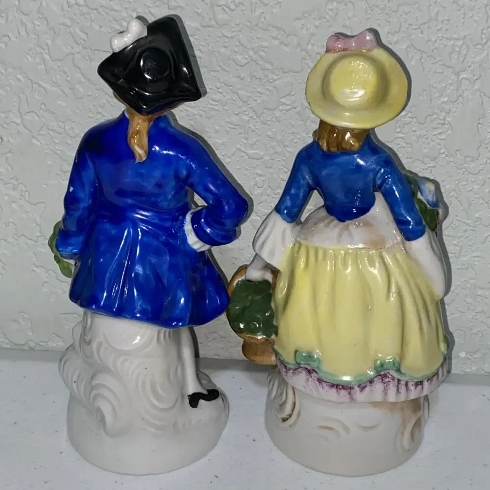 VTG Made in Occupied Japan Victorian Courting Couples Mismatch Figurines 7” READ